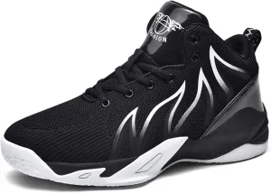 Men's Lightweight Basketball Shoes Fashion Breathable Sneakers Comfortable Anti-Slip Women's Basketball Shoes Anti-Slip Training Running Tennis Shoes Teenagers Street Basketball Sneakers