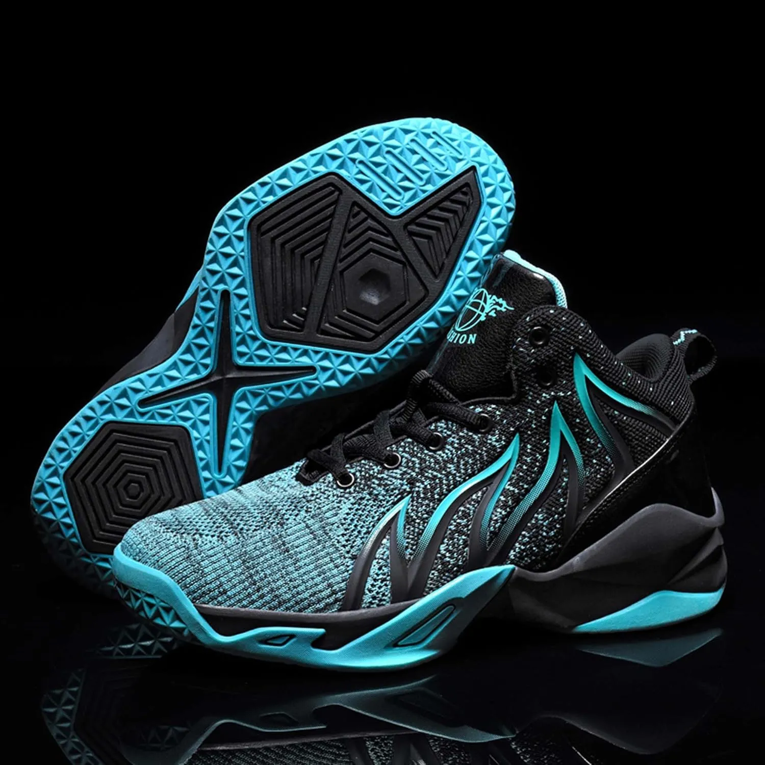 Men's Lightweight Basketball Shoes Fashion Breathable Sneakers Comfortable Anti-Slip Women's Basketball Shoes Anti-Slip Training Running Tennis Shoes Teenagers Street Basketball Sneakers