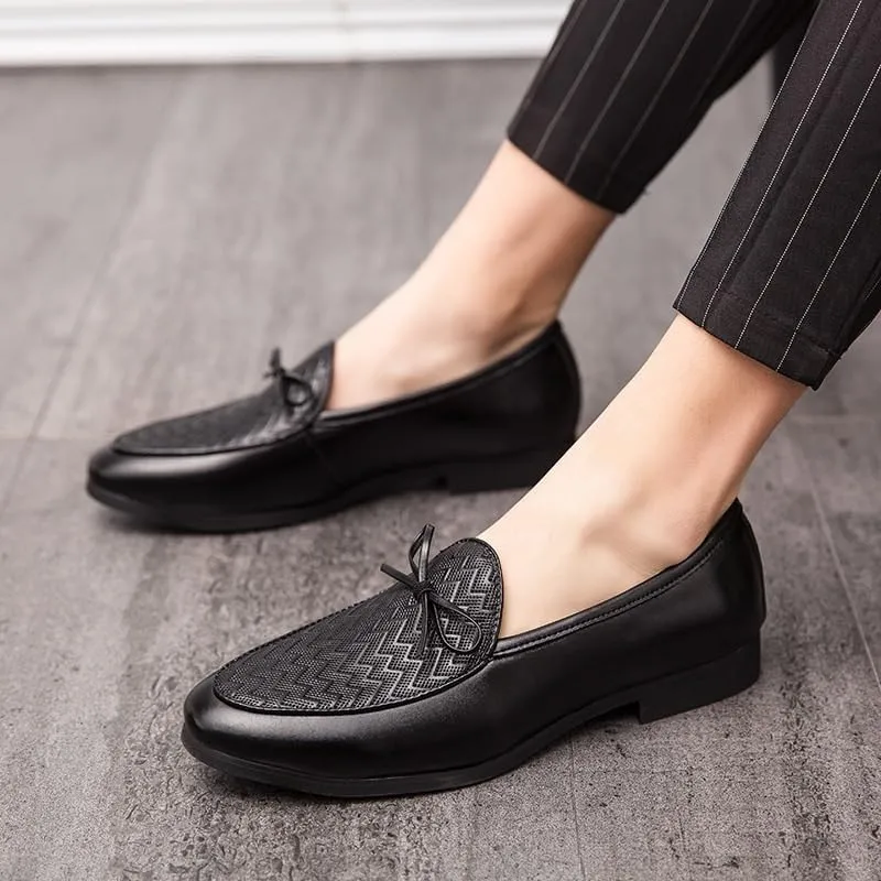 Men's Luxury Dress Shoes Formal Business Slip On Leather Oxfords Double Buckle Brogue Oxfords for Men