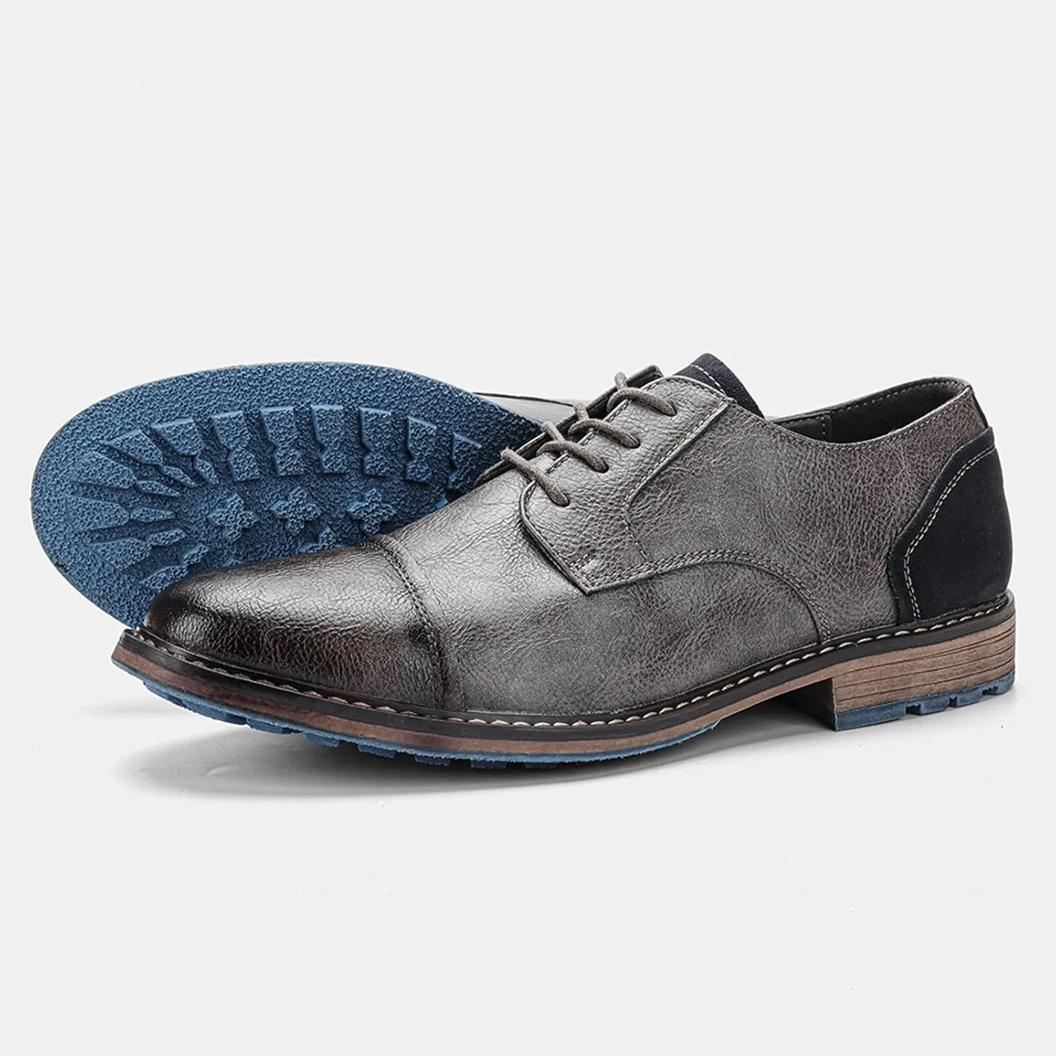 Men's Orthopedic Comfort Dress Shoes Casual Business Leather Oxford Derby Loafers Office Walking Work Flats