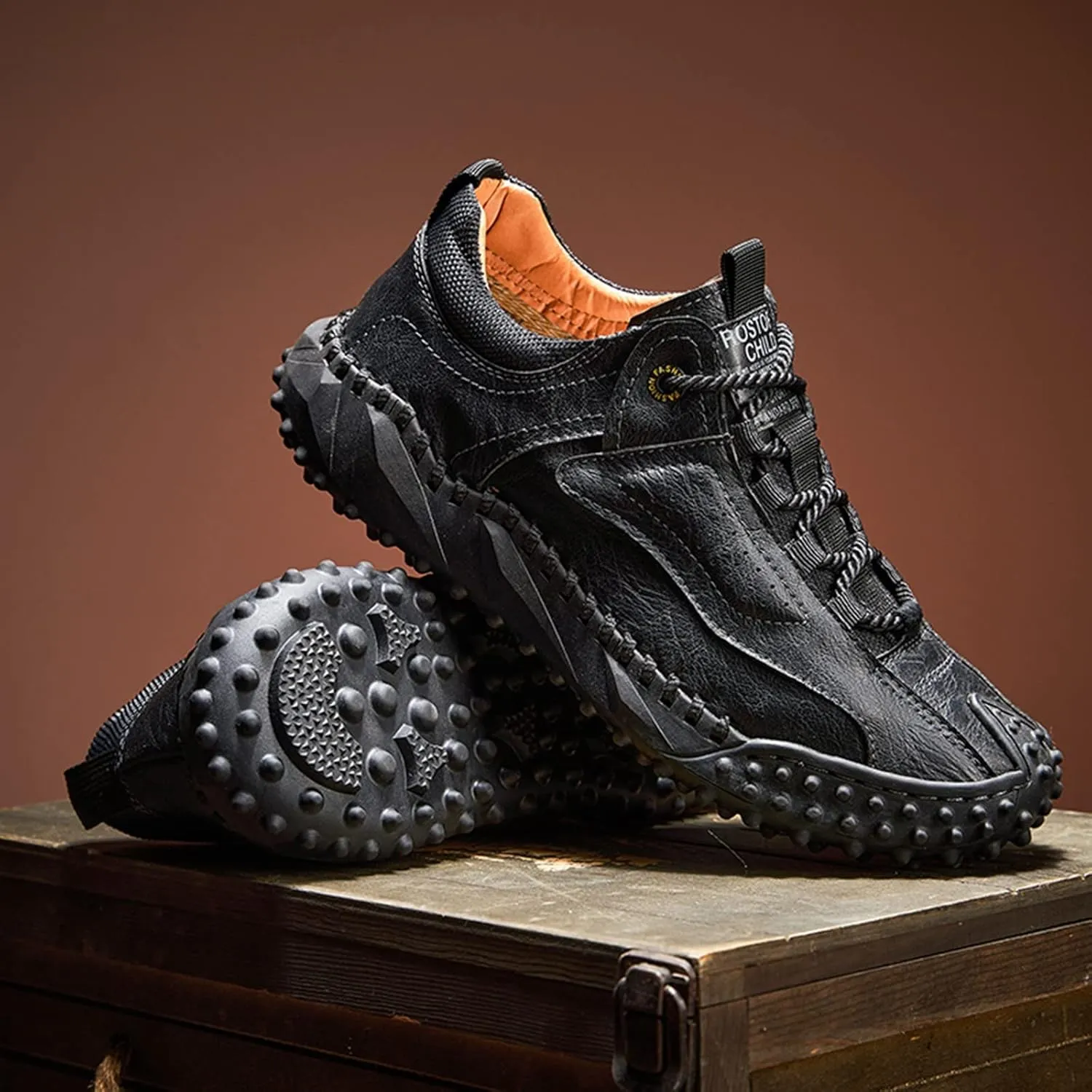 Men's Orthopedic Comfortable Lace Up Shoes Outdoor Athletic Lace Up Hiking Shoe Men's Comfortable Canvas Shoes