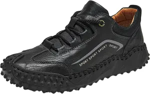 Men's Orthopedic Comfortable Lace Up Shoes Outdoor Athletic Lace Up Hiking Shoe Men's Comfortable Canvas Shoes
