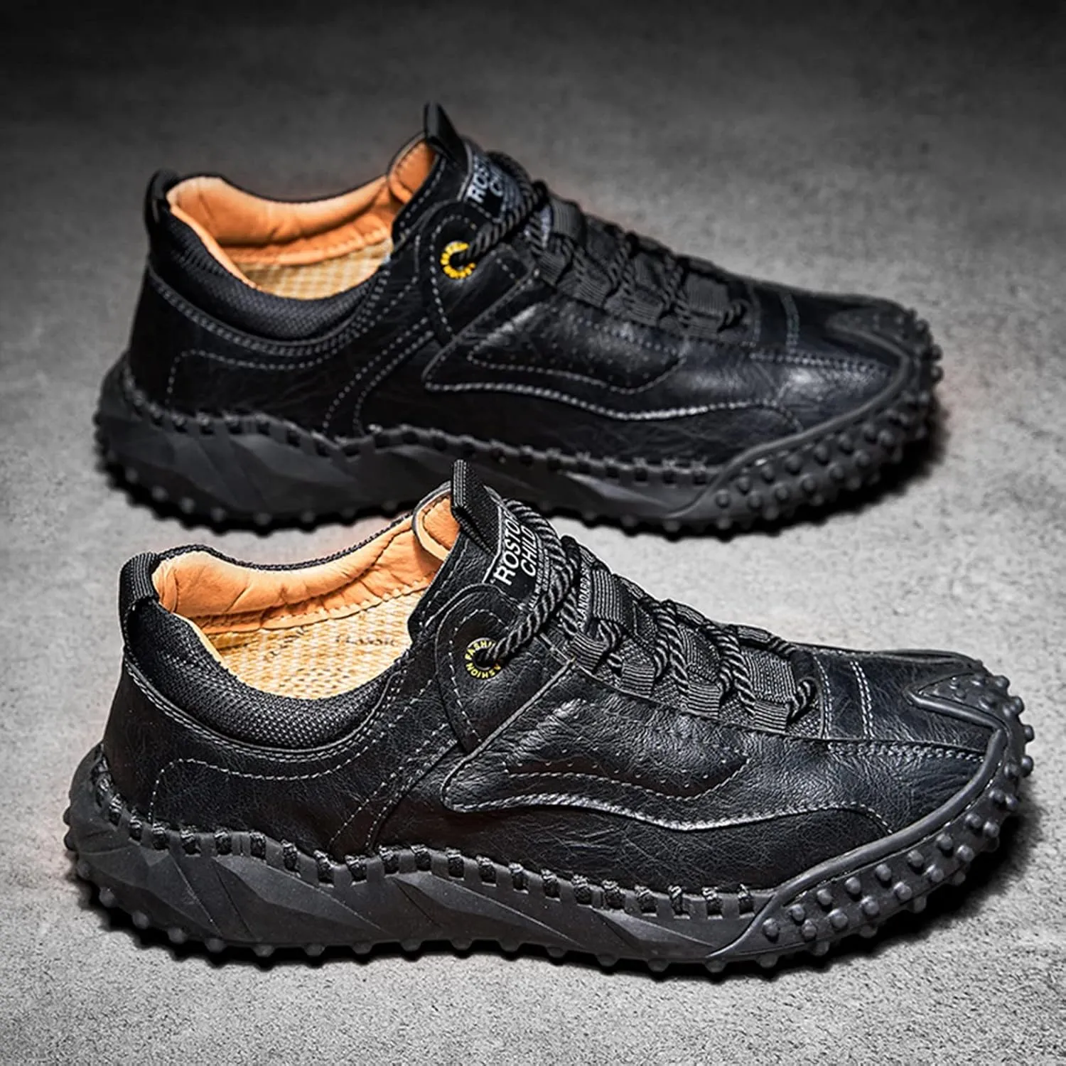 Men's Orthopedic Comfortable Lace Up Shoes Outdoor Athletic Lace Up Hiking Shoe Men's Comfortable Canvas Shoes
