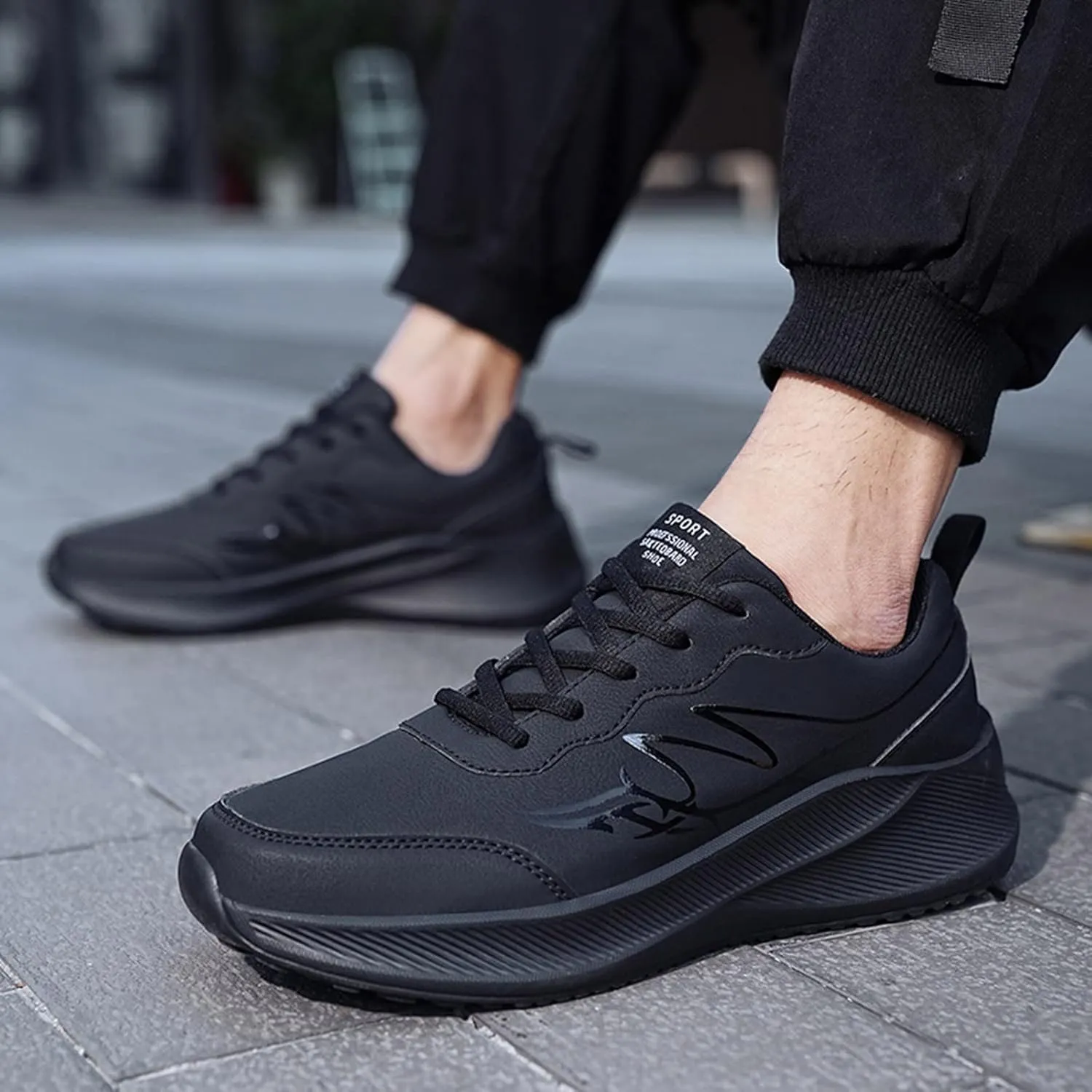 Men's Orthopedic Comfortable Lace Up Shoes Portable Non Slip Fitness Workout Shoe Men's Comfortable Dress Shoes
