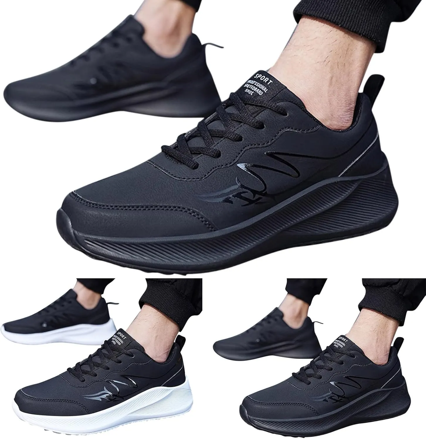 Men's Orthopedic Comfortable Lace Up Shoes Portable Non Slip Fitness Workout Shoe Men's Comfortable Dress Shoes