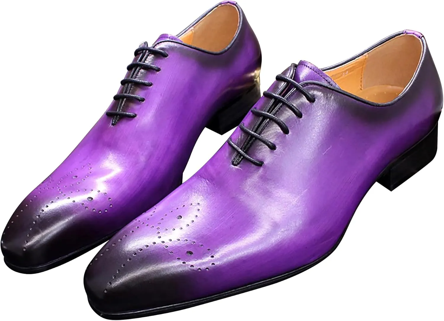 Mens Oxfords Formal Dress Genuine Leather Handmade Derby Casual Brogues Oxfords Tuxedo Fashion Walking Shoes for Men