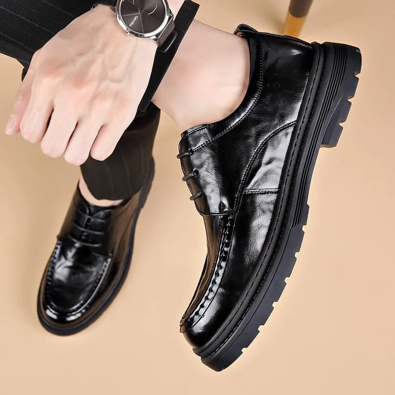 Men's Patent Leather Business Oxford Shoes for Driving Walking Wedding Outdoor Indoor Size Fashion Comfort Luxury Soft