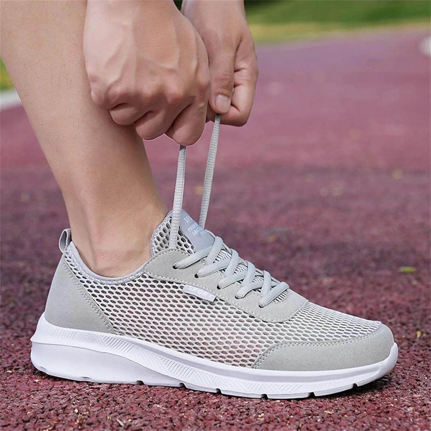 Mens Running Shoes Slip-on Walking Tennis Sneakers Lightweight Breathable Casual Soft Sole Mesh Workout Sports Shoes