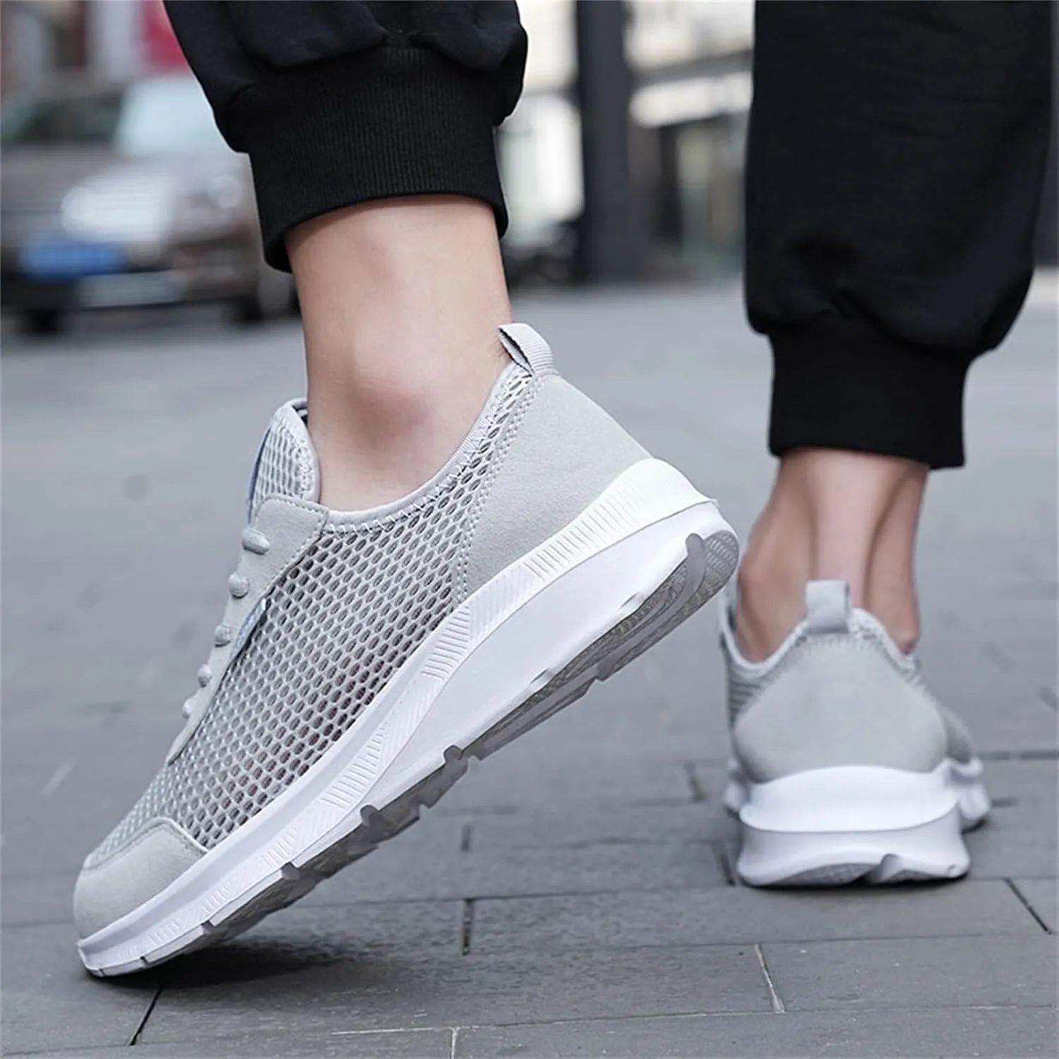 Mens Running Shoes Slip-on Walking Tennis Sneakers Lightweight Breathable Casual Soft Sole Mesh Workout Sports Shoes