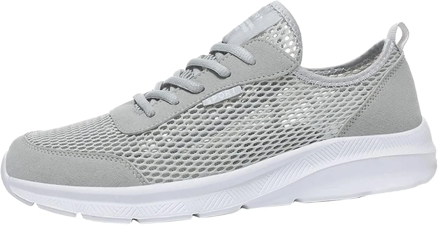 Mens Running Shoes Slip-on Walking Tennis Sneakers Lightweight Breathable Casual Soft Sole Mesh Workout Sports Shoes