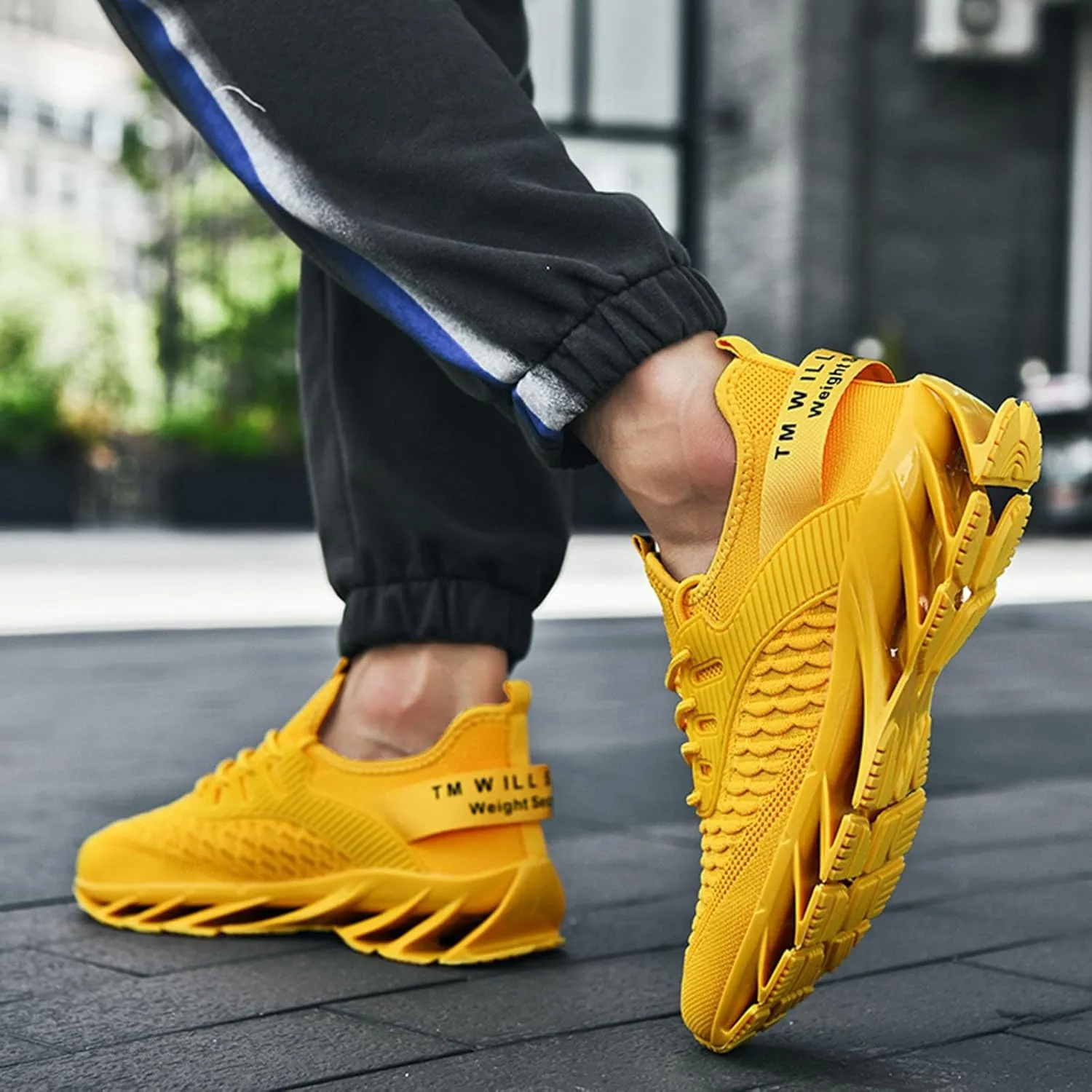 Mens Slip On Sneakers Height Boosting Shoes for Men Walking Shoes Non Slip Breathable Knit On Sneakers