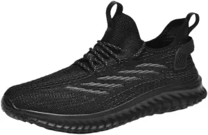 Mens Trainers Running Shoes Slip on Sneakers Tennis Gym Training Casual Workout Shoe Slip-On Shoes with Non-Slip Sole