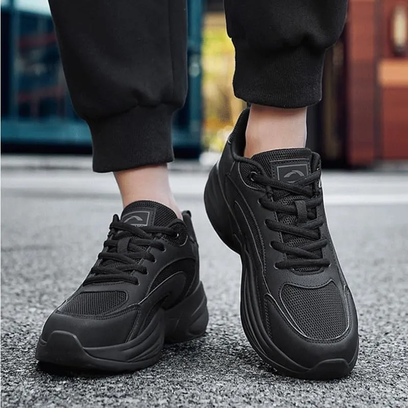 Mens Trainers Running Walking Shoes Tennis Jogging Gym Fitness Sneakers Slip-On Shoes with Non-Slip Sole