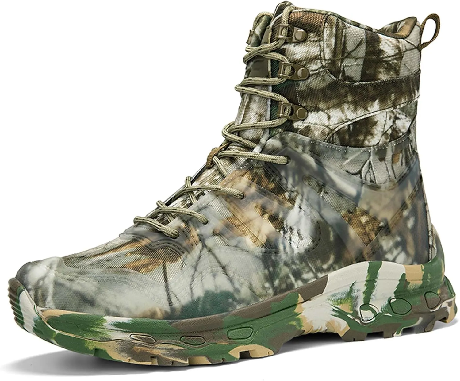Men's Waterproof Anti-slip Wear-resistant Hiking Boots Military Training Boots Outdoor Hiking Breathable Boots high-top Lace-up Combat Boots Comfortable Work Boots