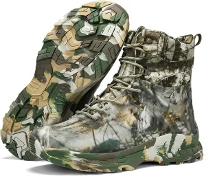Men's Waterproof Anti-slip Wear-resistant Hiking Boots Military Training Boots Outdoor Hiking Breathable Boots high-top Lace-up Combat Boots Comfortable Work Boots