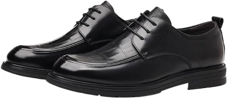Men's Wingtip Dress Shoes Leather Lace Up Non Slip Business Derby Shoes for Men Comfort Casual Oxford Shoes Breathable Shoes