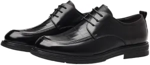 Men's Wingtip Dress Shoes Leather Lace Up Non Slip Business Derby Shoes for Men Comfort Casual Oxford Shoes Breathable Shoes
