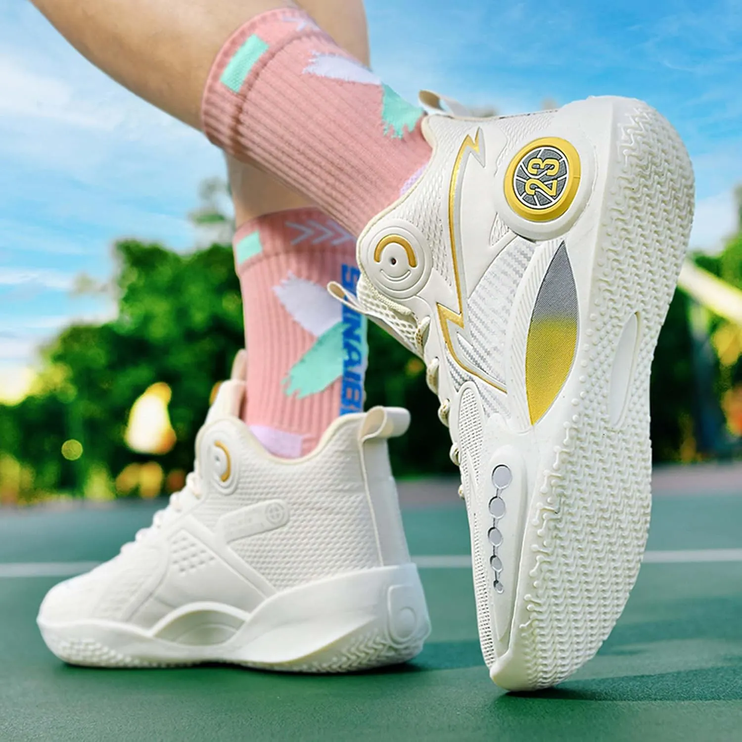 Men's Women's Basketball Shoes Anti-Slip Professional Training Running Sneakers Outdoor Casual Walking Tennis Shoes