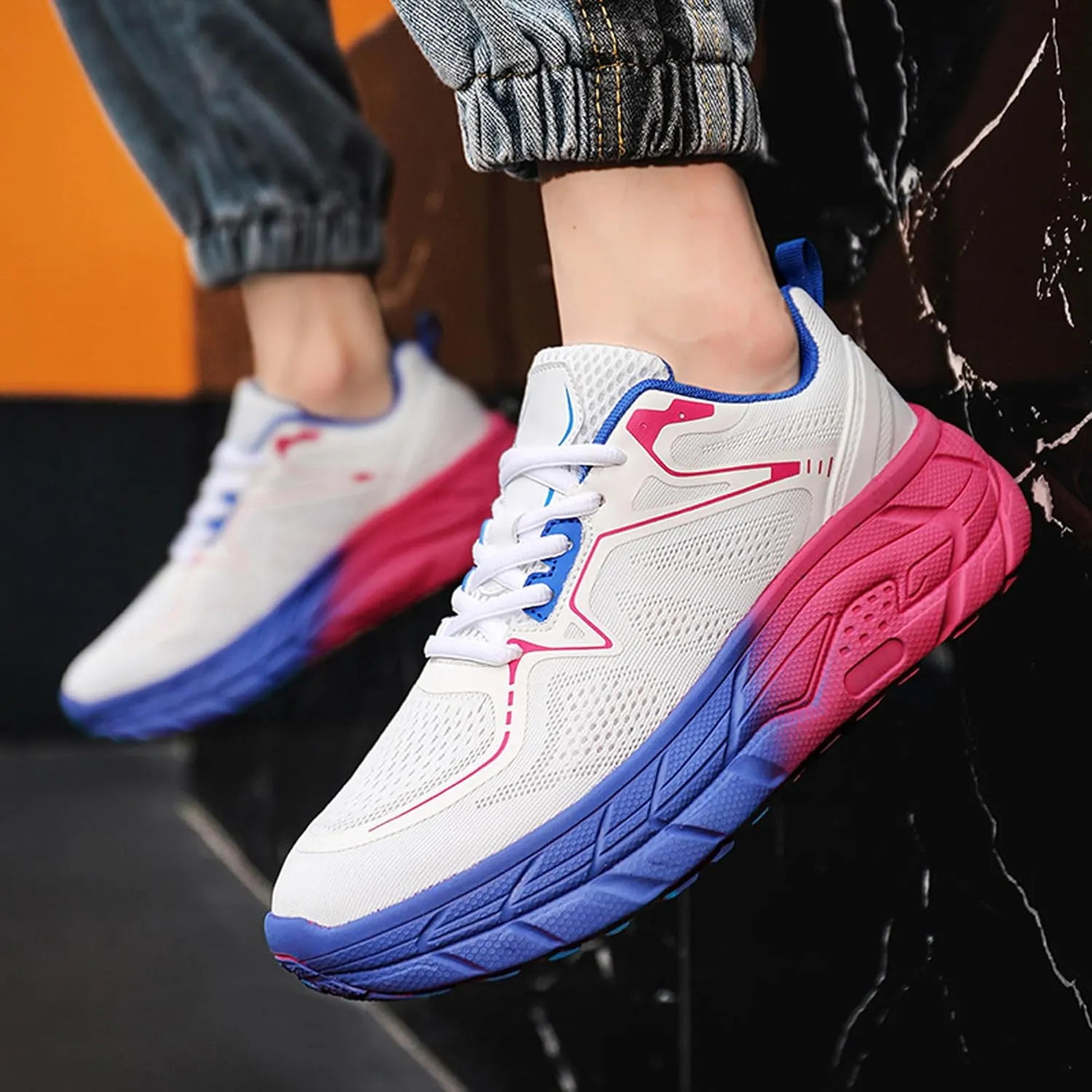 Men's Women's High Top Graffiti Anti Slip Arch Support Casual Sports Basketball Shoes, Men's Breathable Fitness Cushioning Training Running Shoes