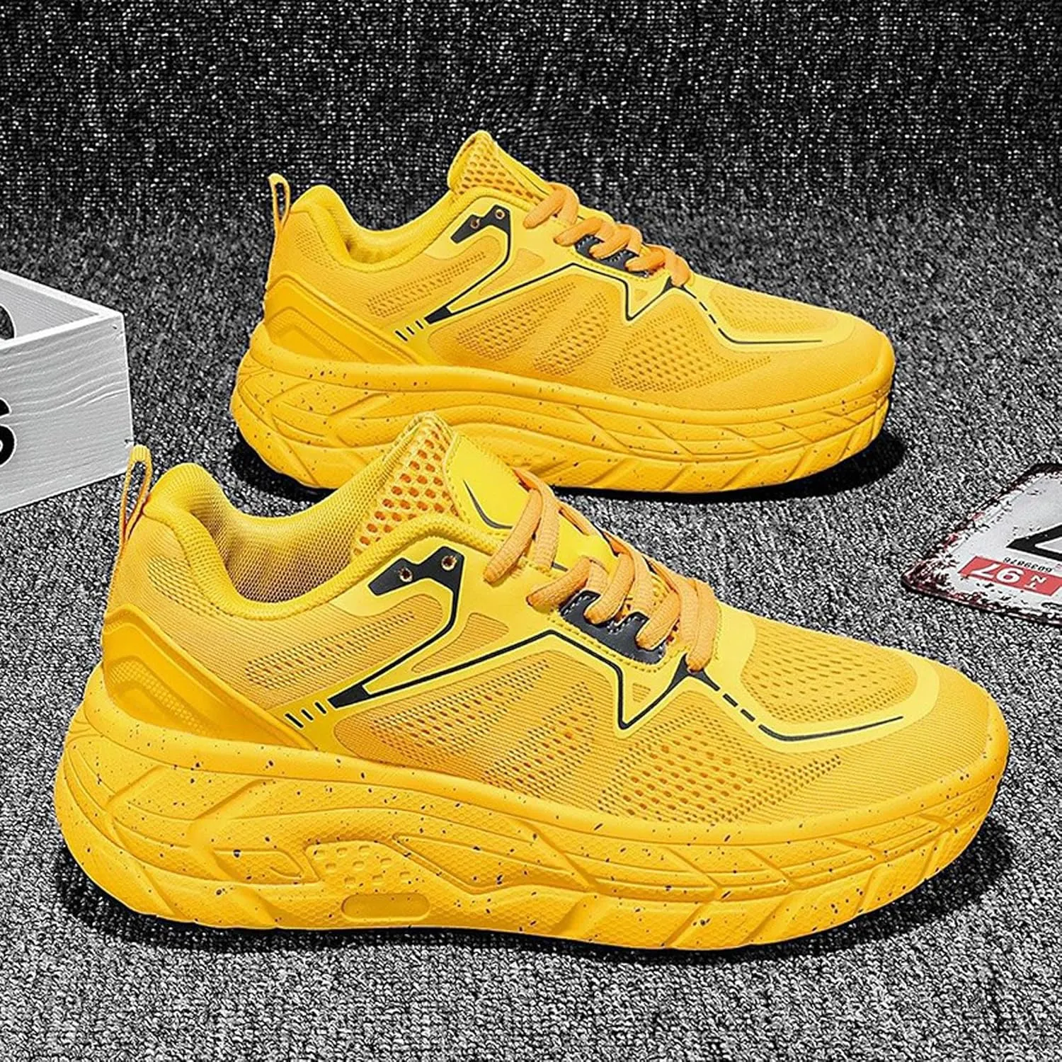 Men's Women's High Top Graffiti Anti Slip Arch Support Casual Sports Basketball Shoes, Men's Breathable Fitness Cushioning Training Running Shoes