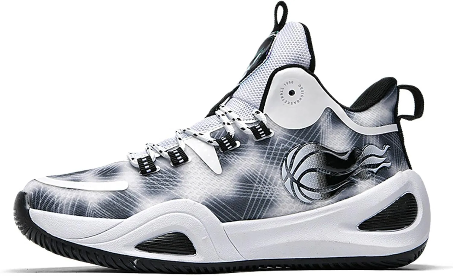 Men's Women's High Top Graffiti Anti Slip Training Basketball Shoes, Arch Support Casual Breathable Sports Running Shoes, Fitness Cushioning Walking Jogging Shoes