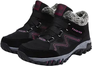 Mens Work Boots Composite Hiking Sneakers Fur Lined Ankle Boot Women's Safety Toe Shoes Non Slip Platform Shoes Slip Resistant Safety Hike Grounded Footwear