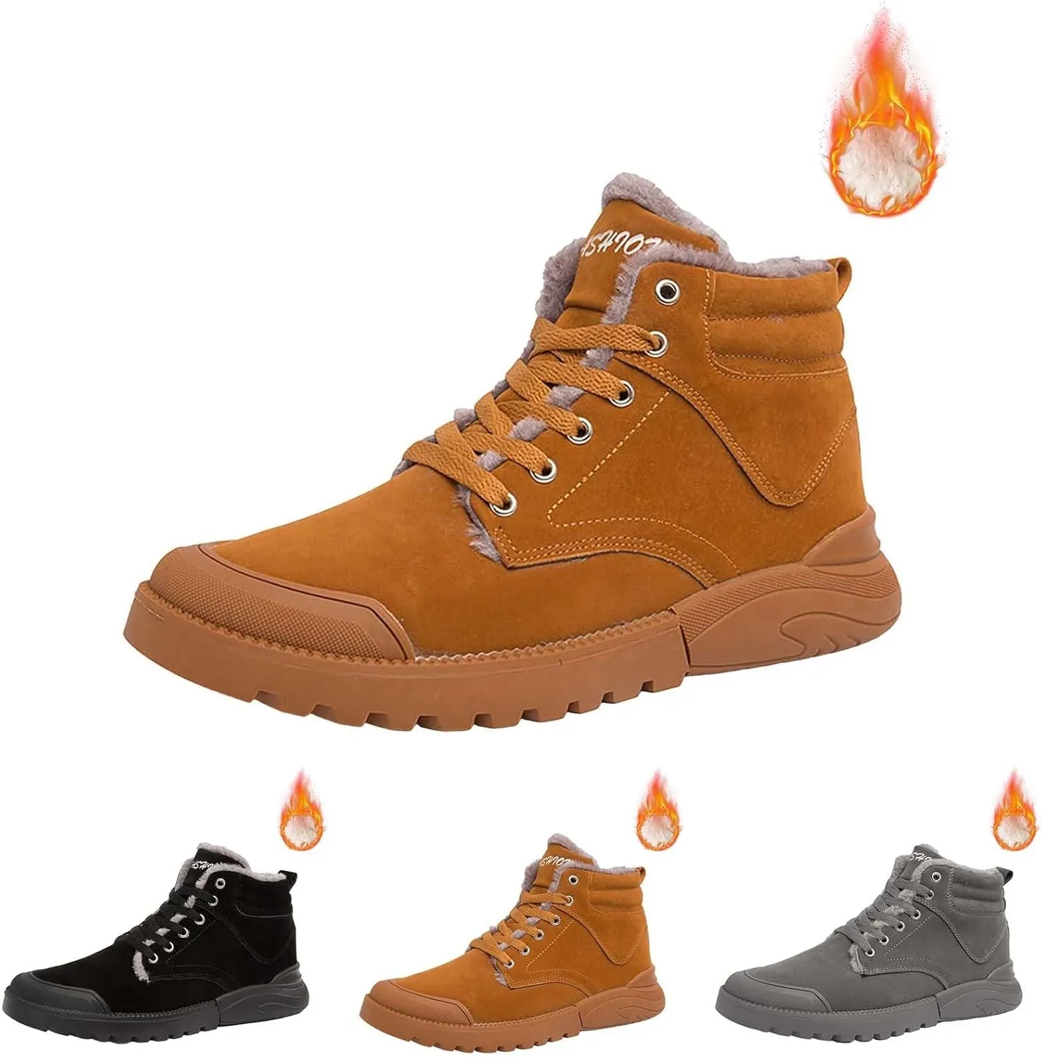 Mens Work Boots Composite Hiking Sneakers Warm Ankle Womens Workout Shoes Insulated Composite Safety Toe Waterproof Industrial Casual Hike Grounded Footwear
