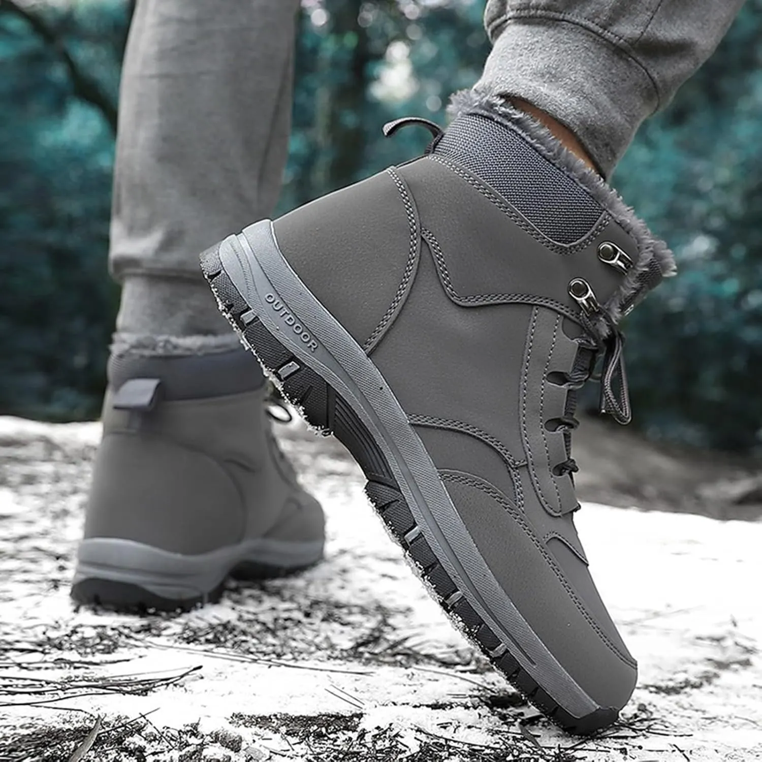 Mens Work Boots Composite Hiking Sneakers Warm Ankle Womens Workout Shoes Insulated Composite Safety Toe Waterproof Industrial Casual Hike Grounded Footwear