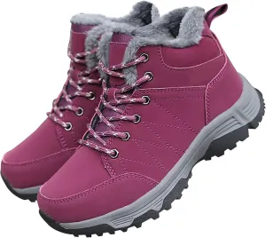 Men's Work Boots Composite Toe Hiking Sneakers with Warm Fur Lining Women's Workout Shoes Comfortable Waterproof Work Shoes Non-Slip Hike Grounded Footwear