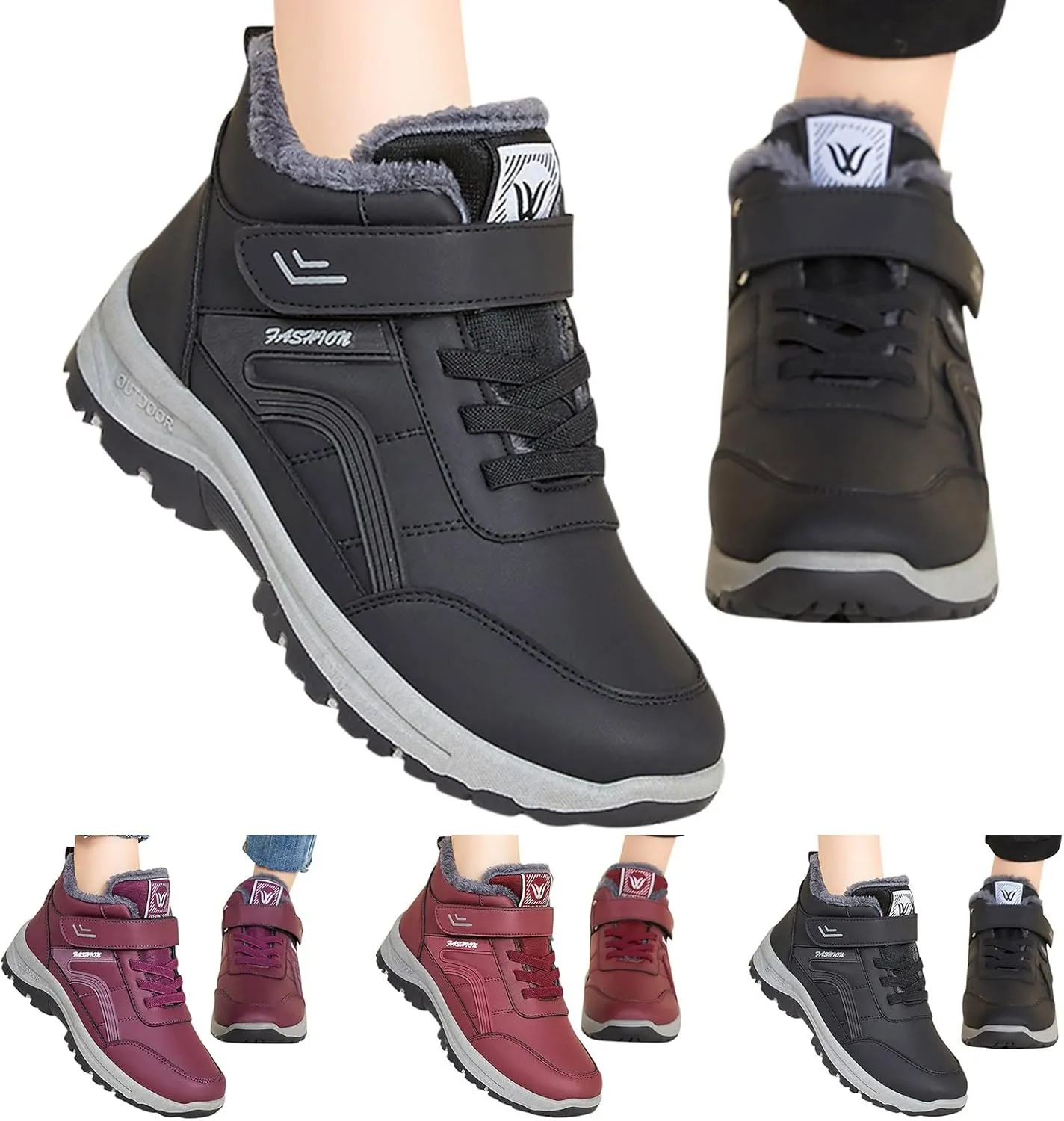 Men's Work Boots Steel Toe Hiking Sneakers Ankle Ladies Working Shoes for Women Composite Toe Winter Outdoor Botas Waterproof Non Slip Hike Grounded Footwear
