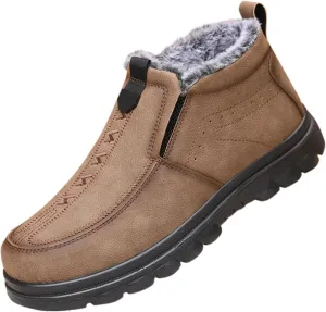Men's Work Boots Steel Toe Hiking Sneakers Shoes Warm Fur Lined Women Working Shoes Waterproof Outdoor Botas Waterproof Soft Toe Work Hike Grounded Footwear