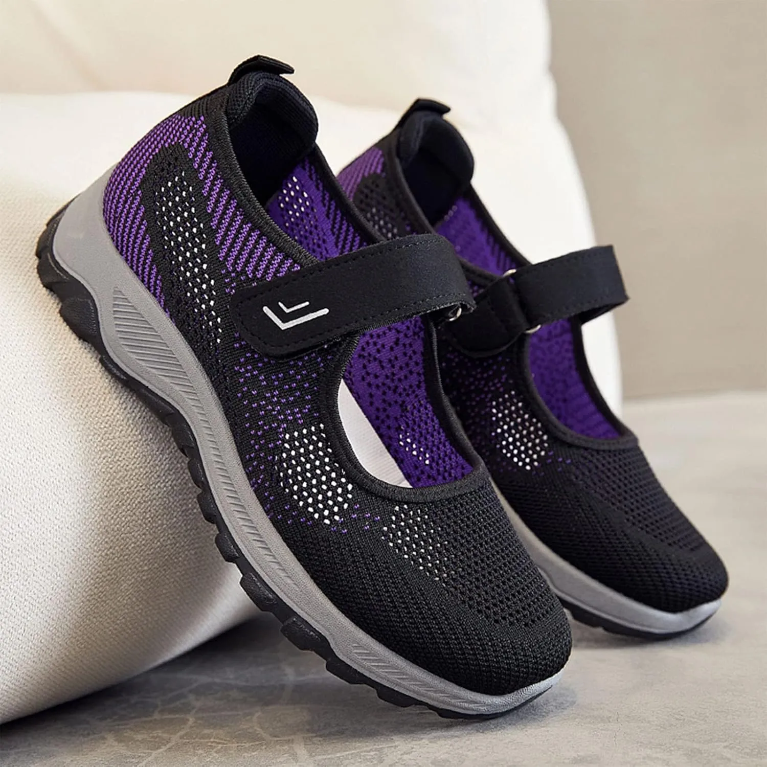 Orthopedic Casual Sneakers for Women Slip On Walking Shoes with Arch Support Comfortable Loafers Plantar Fasciitis Relief Foot Heel Pain Diabetic