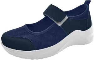 Orthopedic Navy Wedge Shoes for Women Dressy Womens Non Slip Work Shoes Slip Ons Fashion Sneakers Shoes for Women Black Minimalist Trail Running Shoes Women Zapato Tenis Antiderrapante para Mujer