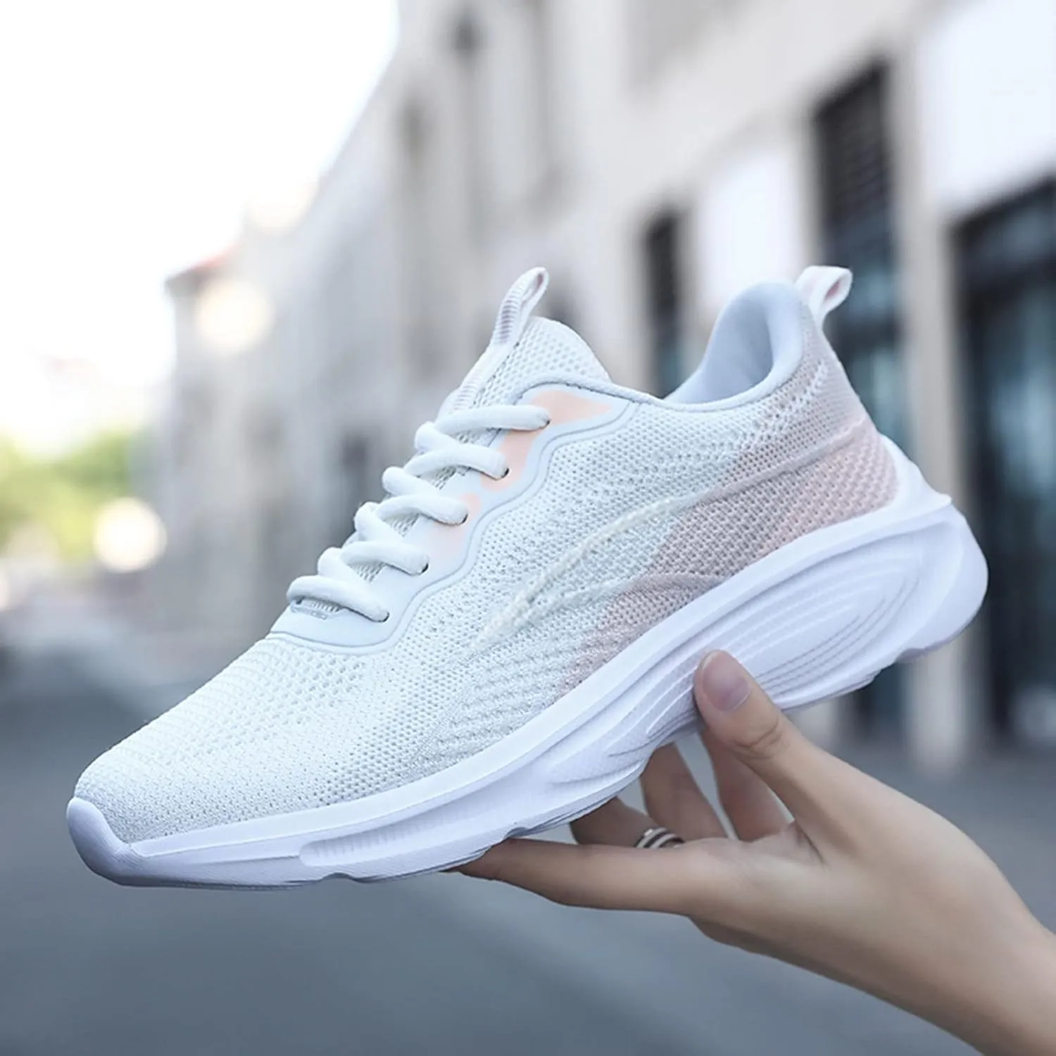 Orthopedic Shoes for Women, Comfortable Wear Orthowear Sneakers Breathable Mesh Casual Footwear Walking Running Sneakers with Arch Support Soft Comfy Cushion