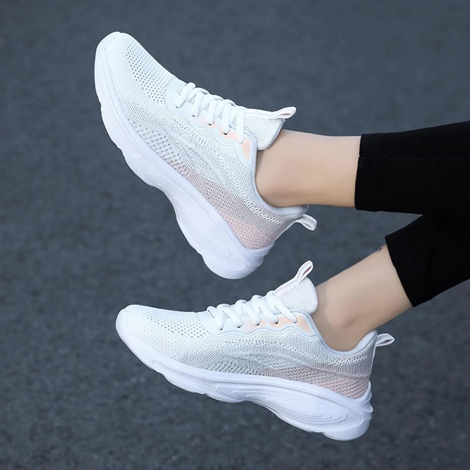 Orthopedic Shoes for Women, Comfortable Wear Orthowear Sneakers Breathable Mesh Casual Footwear Walking Running Sneakers with Arch Support Soft Comfy Cushion