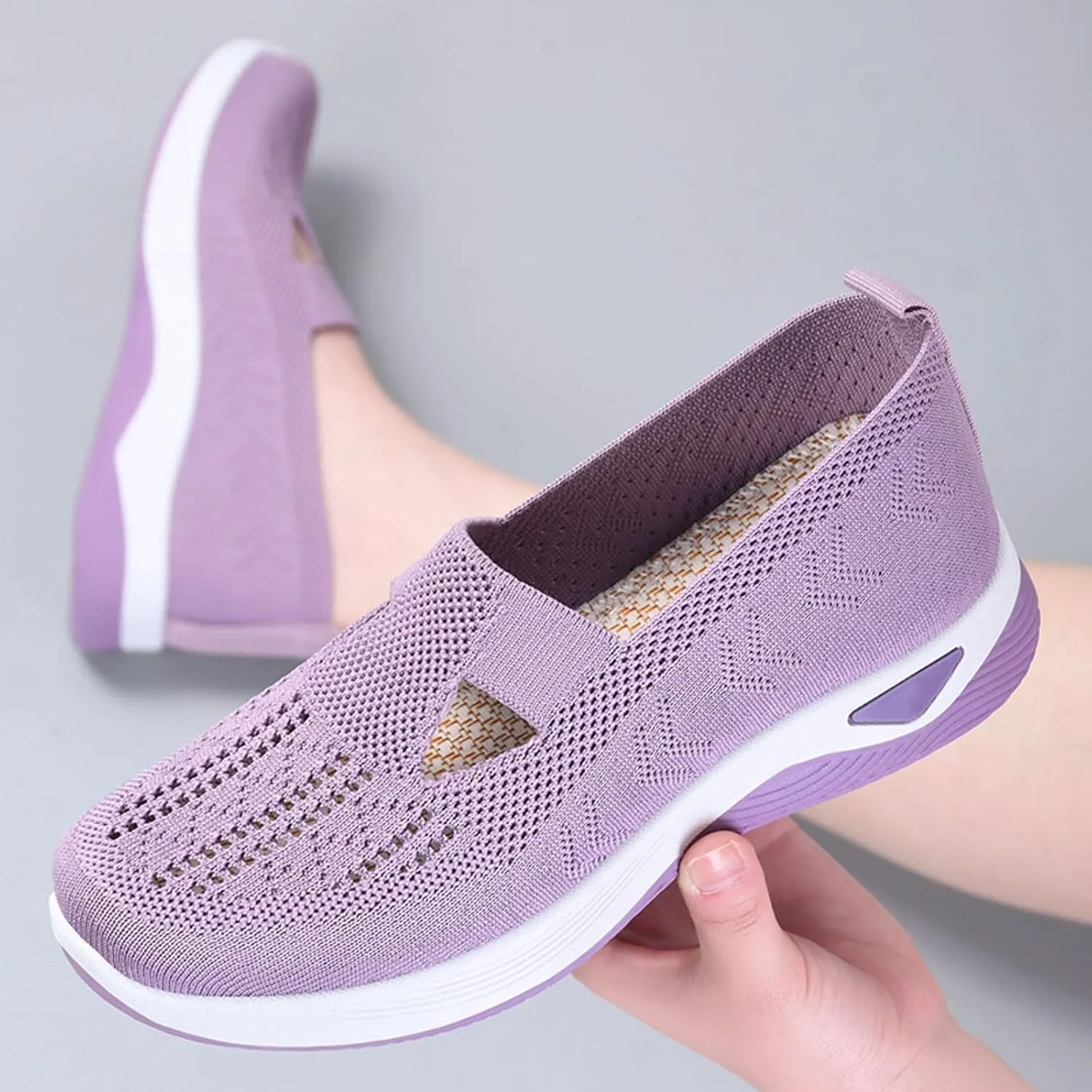 Orthopedic Slip On Loafers for Women with Arch Support Comfortable Walking Shoes Casual Sneakers for Plantar Fasciitis Foot Heel Pain Relief Swollen Feet