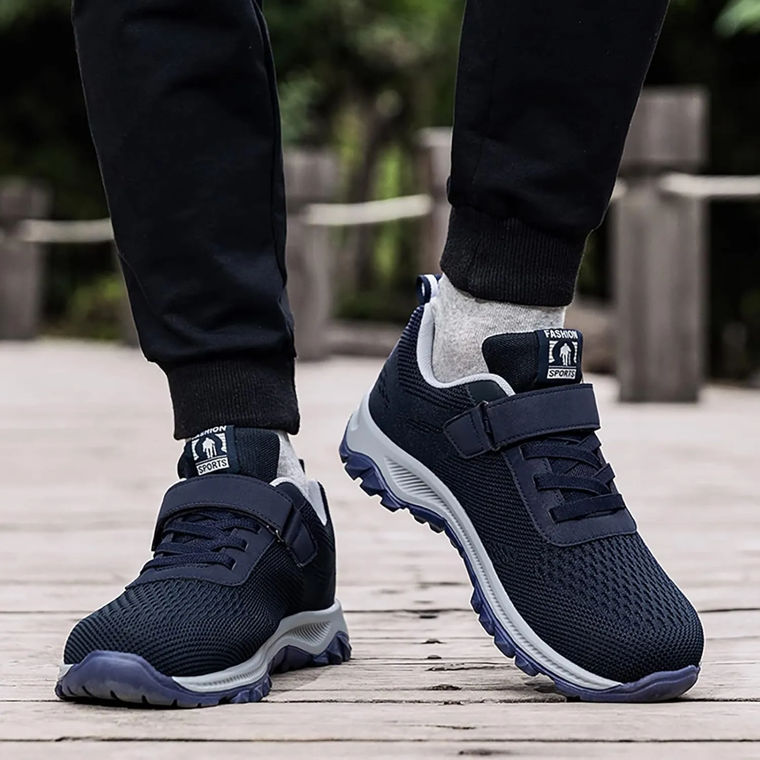Outdoor Jogging Sneakers for Men Lightweight Sport Gym Jogging Walking Sneaker Breathable Lace Up Shoes for Men