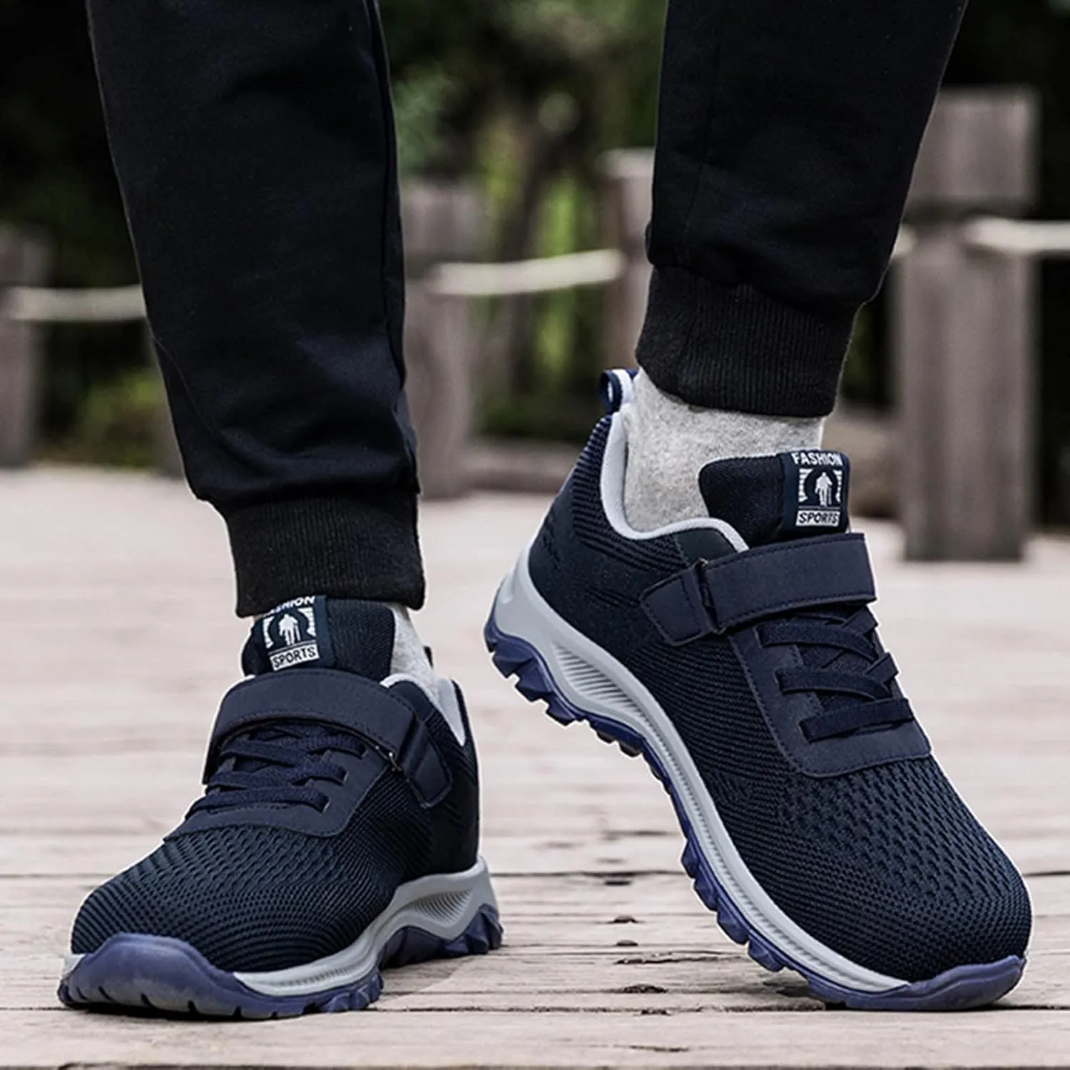 Outdoor Jogging Sneakers for Men Lightweight Sport Gym Jogging Walking Sneaker Breathable Lace Up Shoes for Men