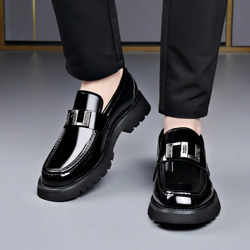 Oxfords Shoes Men's Lace-up Oxfords Office Genuine Leather Mens Dress Casual Shoes