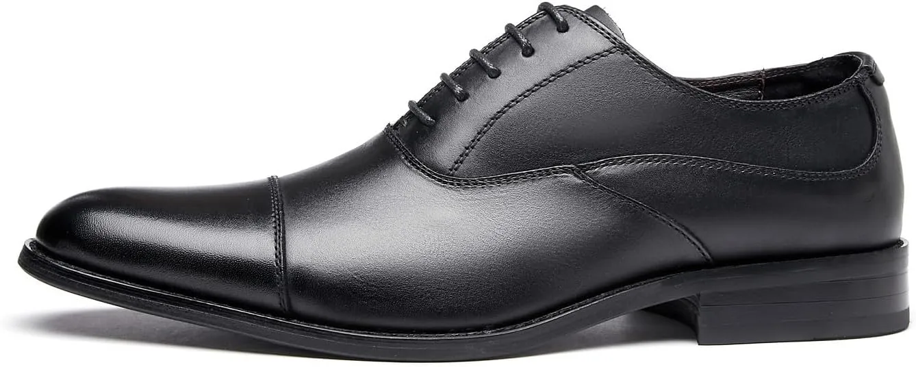 Santimon Men's Oxfords Formal Dress Derby Genuine Leather Wingtip Oxfords Shoes Fashion Business Casual Tuxedo Shoes