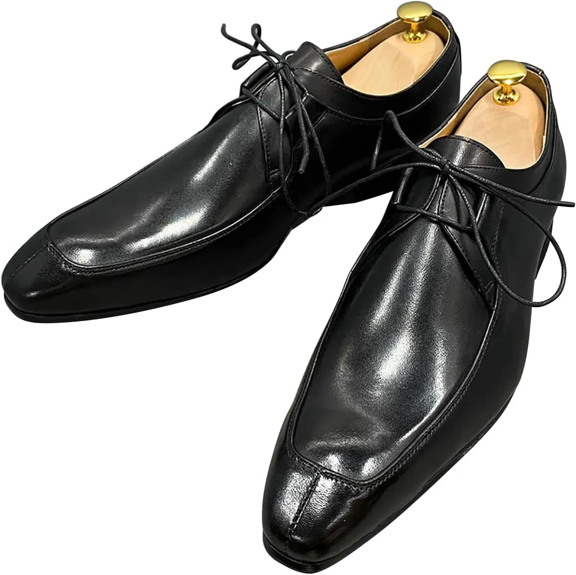 Santimon Mens Oxfords Formal Dress Genuine Leather Handmade Casual Derby Wedding Tuxedo Fashion Walking Shoes for Men
