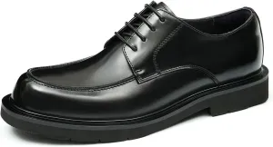 Santimon Oxfords for Men Formal Dress Suit Shoes Genunie Leather Plain Toe Modern Prom Derby Mens Fashion Tuxedo Wedding Dress Business Causal Lightweight Comfortable Shoes
