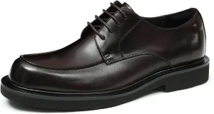 Santimon Oxfords for Men Formal Dress Suit Shoes Genunie Leather Plain Toe Modern Prom Derby Mens Fashion Tuxedo Wedding Dress Business Causal Lightweight Comfortable Shoes