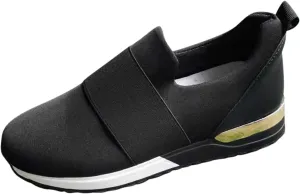 SBGMoSJ White Platform Sneakers for Women Wide Zapatillas Blancas para Mujer Elegantes Womens Black Athletic Shoes Size 9 Plantar Fasciitis Work Shoes Women Non Slip Women's Hiking Shoes Wide Width