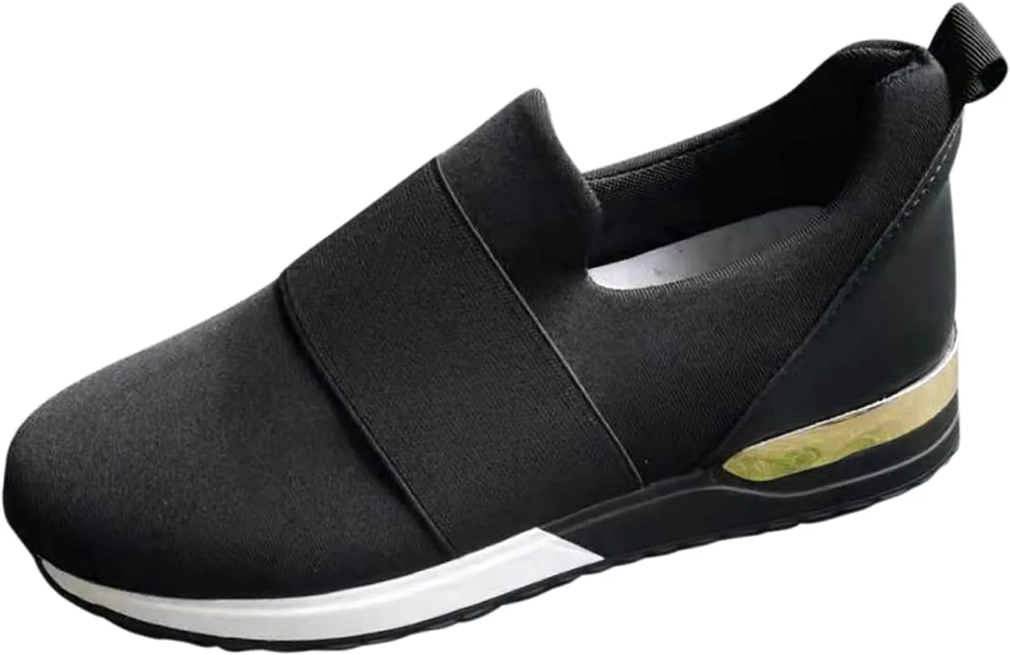 SBGMoSJ White Platform Sneakers for Women Wide Zapatillas Blancas para Mujer Elegantes Womens Black Athletic Shoes Size 9 Plantar Fasciitis Work Shoes Women Non Slip Women's Hiking Shoes Wide Width