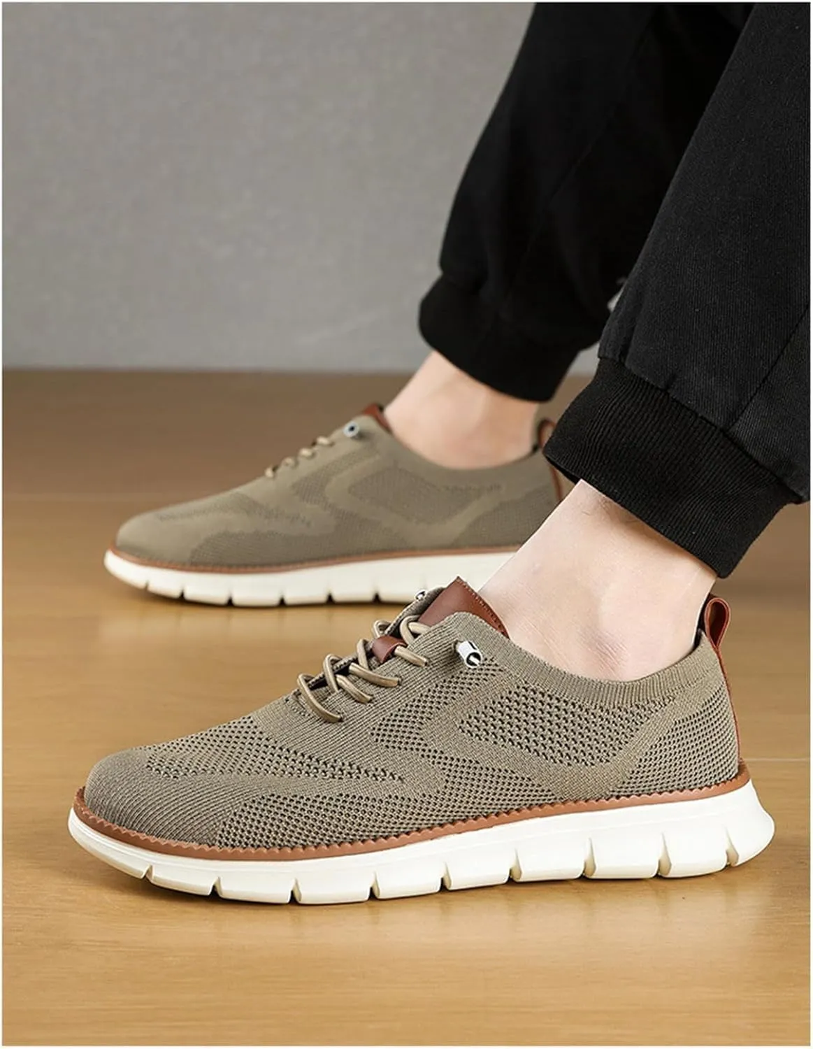 Shoes for Men Mens Casual Dress Oxfords Business Mesh Walking Shoes Tennis Comfortable Sneakers Slip On Boat Lightweight
