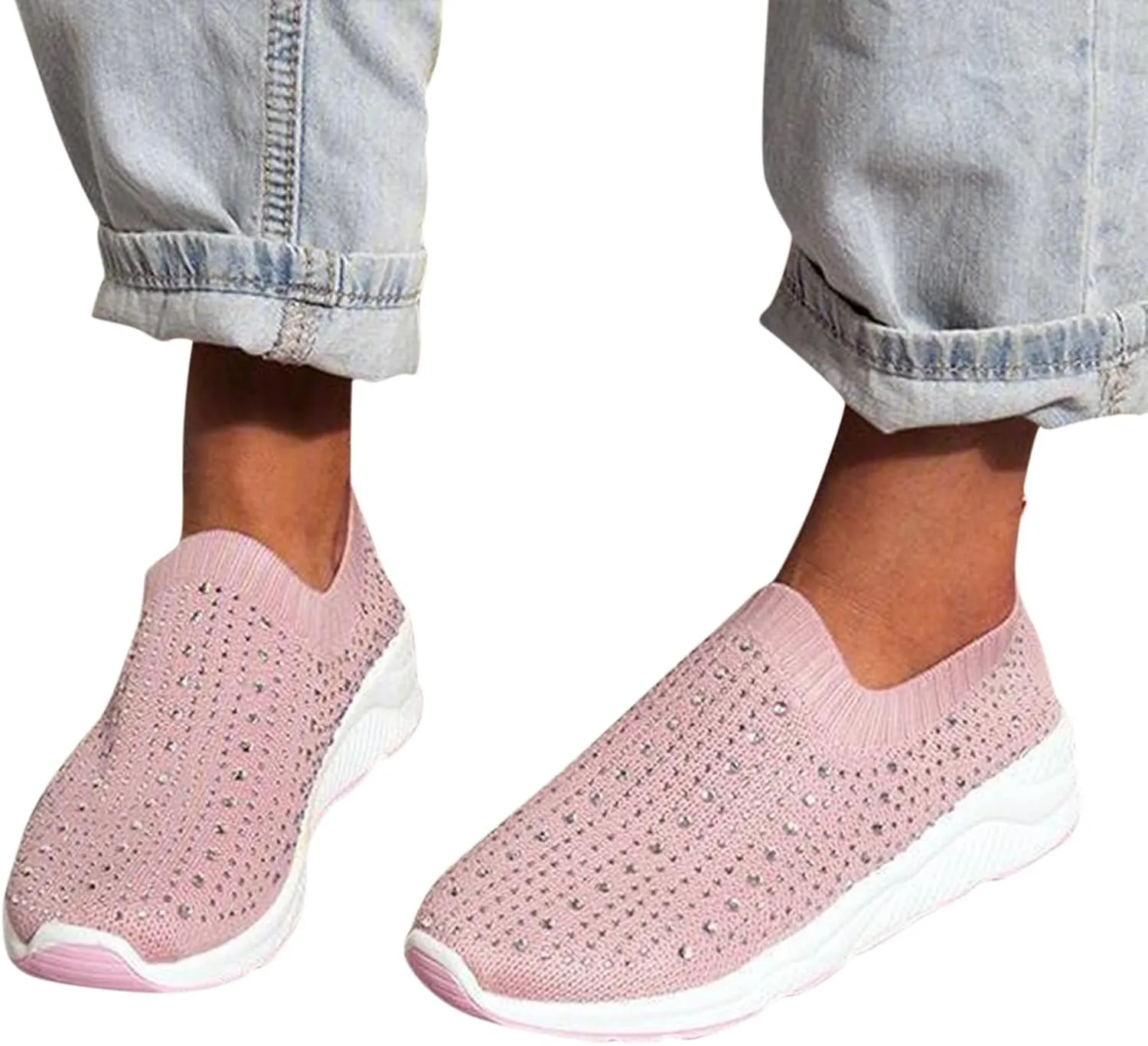 Slip On Shoes Women Wide Toe Box Walking Shoes Women Arch Support Slip On Women Casual Shoes Size 5.5 Chunky Sneakers for Women Y2K Black Athletic Shoes Women Size 5.5