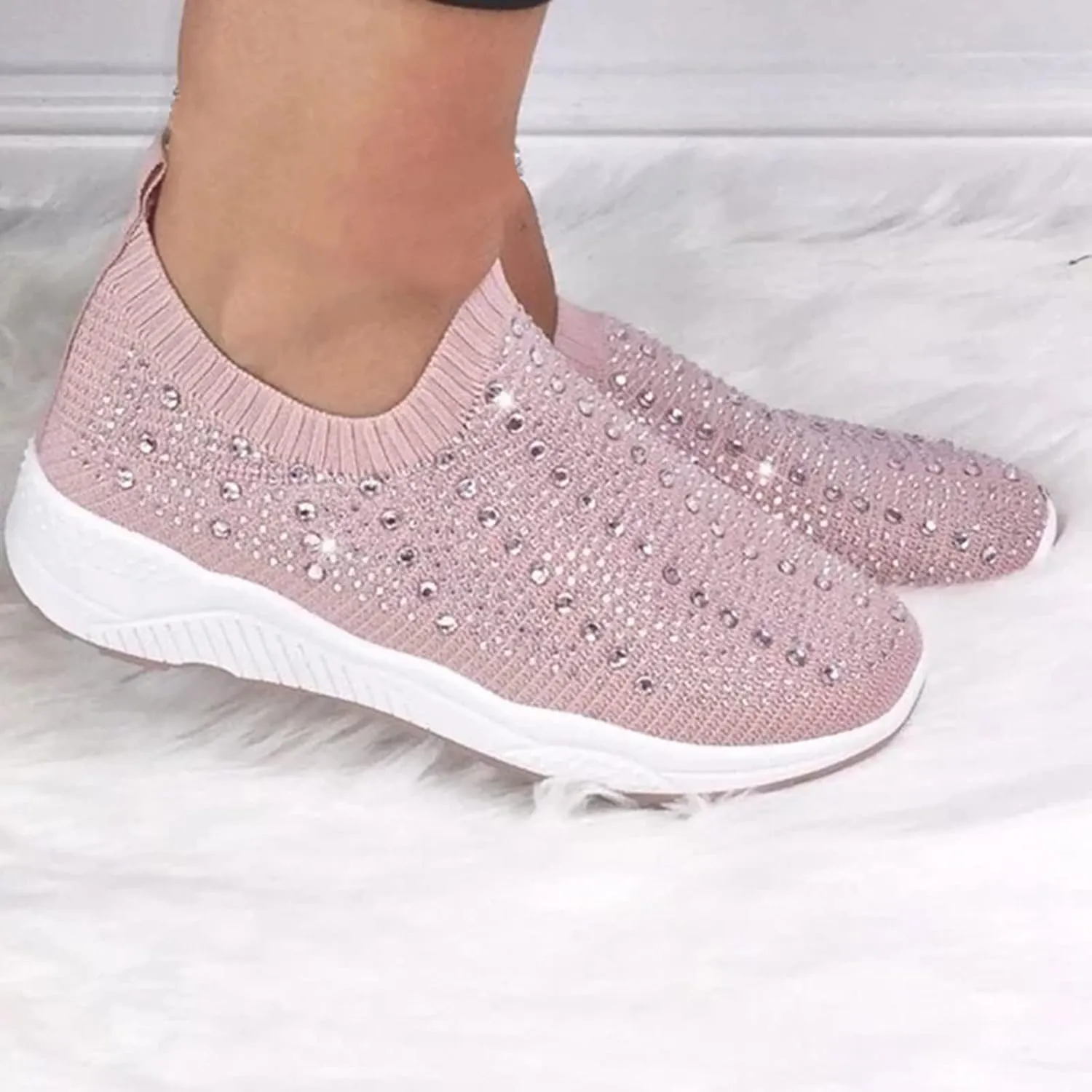 Slip On Shoes Women Wide Toe Box Walking Shoes Women Arch Support Slip On Women Casual Shoes Size 5.5 Chunky Sneakers for Women Y2K Black Athletic Shoes Women Size 5.5