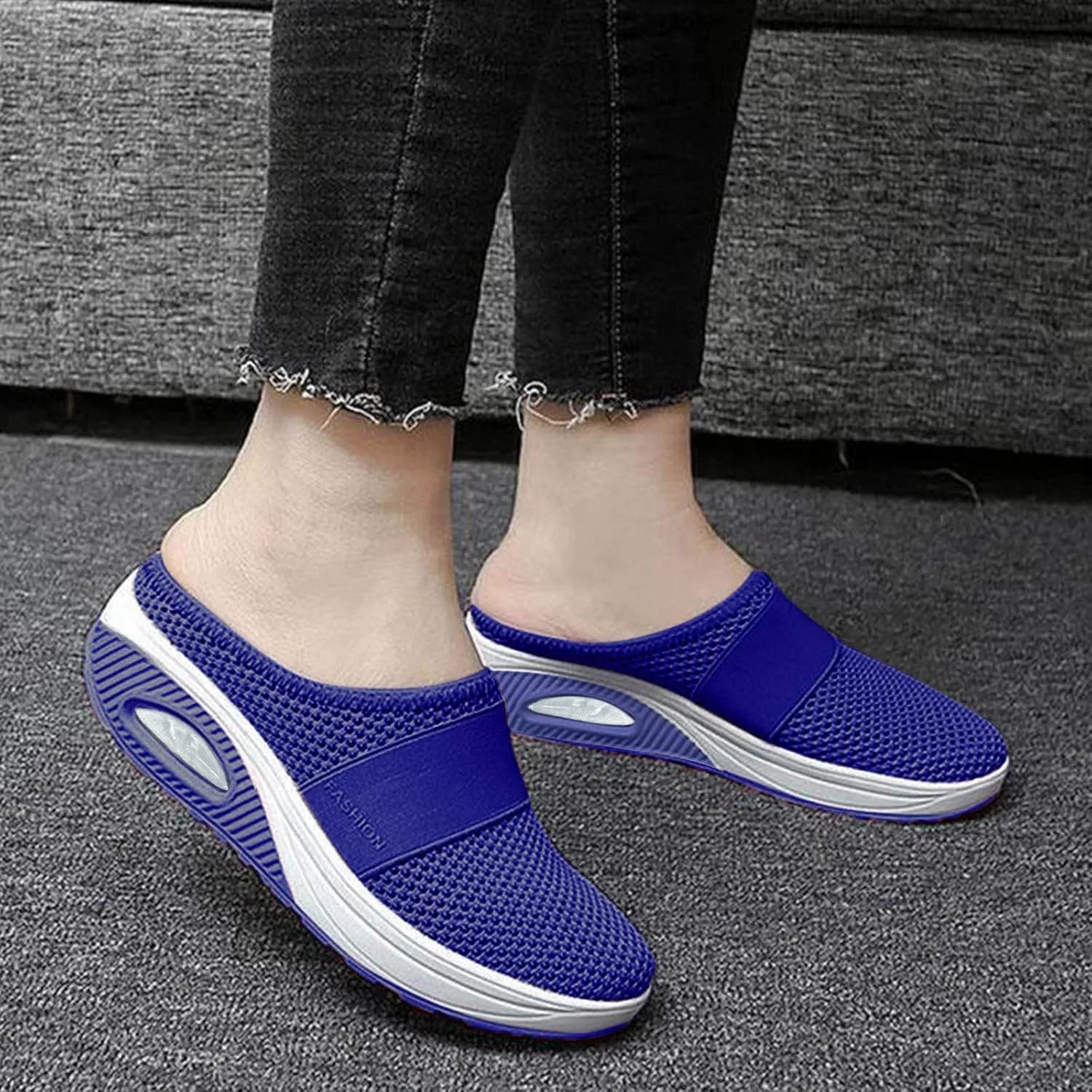 Slip-On with Arch Air Support Knit Walking Walking Shoes Outdoor Cushion Orthopedic Comfort Casual Women's