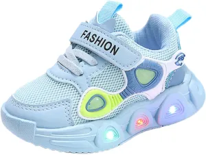 Sneakers for Girls Baby Toddler Boys Girls LED Light Sneakers Walking Shoes 1-6 Years Old Kids Mesh Sport Running Shoes